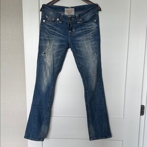 Big Star Distressed Blue Boot Cut Jeans